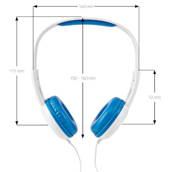 HPWD4200BU Bedrade on-ear koptelefoon | 3,5 mm | kabellengte: 1.20 m | 82 db | blauw Product foto