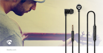 HPWD5020BK Bedrade koptelefoon | 3,5 mm | kabellengte: 1.20 m | ingebouwde microfoon | volumebediening | zilver Product foto