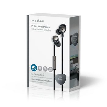 HPWD5060GY Bedrade koptelefoon | 1,2 m ronde kabel | in-ear | actieve noise cancelling (anc) | grijs Verpakking foto
