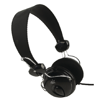 HQ-HP136HF Hoofdtelefoon on-ear 3.5 mm 1.1 m zwart