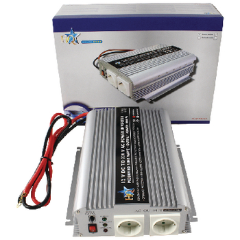 HQ-INV1KW/12 Inverter gemodificeerde sinusgolf 12 vdc - ac 230 v 1000 w f (cee 7/3) Verpakking foto