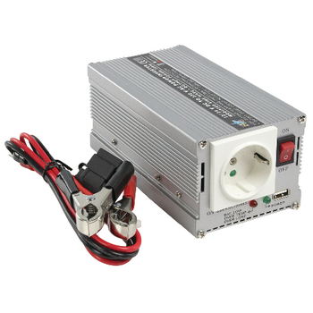 HQ-INV300WU-24 Inverter gemodificeerde sinusgolf 24 vdc - ac 230 v 300 w f (cee 7/3) / usb Product foto