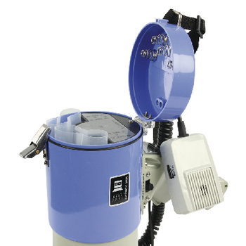 HQ-MEGAPHONE35 Megafoon 25 w ontkoppelbare microfoon wit/blauw Product foto