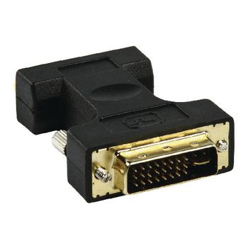 HQBF-V101 Dvi-adapter dvi-i 24+5-pins male - vga female 15-pins zwart Product foto