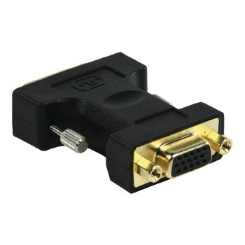 HQBF-V101 Dvi-adapter dvi-i 24+5-pins male - vga female 15-pins zwart Product foto