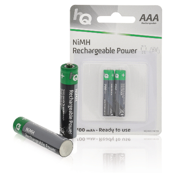 HQHR03-700/2B Oplaadbare nimh batterij aaa 1.2 v 700 mah 2-blister Verpakking foto