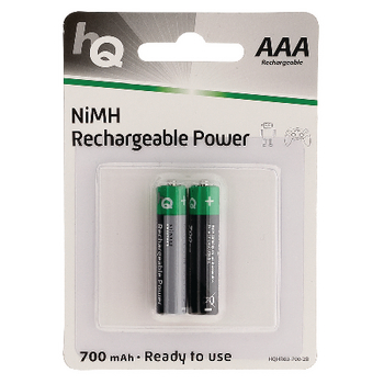 HQHR03-700/2B Oplaadbare nimh batterij aaa 1.2 v 700 mah 2-blister