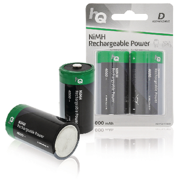 HQHR20-4000/2B Oplaadbare nimh batterij d 1.2 v 4000 mah 2-blister Verpakking foto