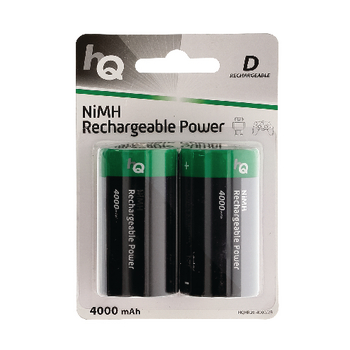 HQHR20-4000/2B Oplaadbare nimh batterij d 1.2 v 4000 mah 2-blister