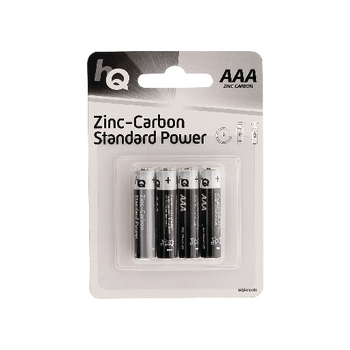 HQR03/4BL Zink-koolstof batterij aaa 1.5 v 4-blister