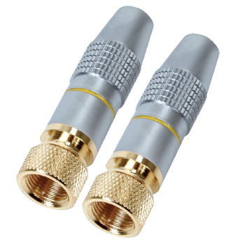HQS-SFC001/B F-connector 7.0 mm male metaal zilver Product foto