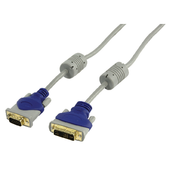 HQSC-043-1.8 Dvi kabel dvi-a 12+5-pins male - vga male 1.80 m grijs Product foto