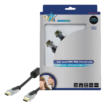 HQSS5560-20A24 High speed hdmi kabel met ethernet hdmi-connector - hdmi-connector 20.0 m donkergrijs