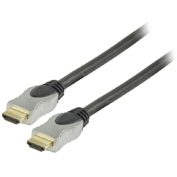 HQSS5560-2.0 High speed hdmi kabel met ethernet hdmi-connector - hdmi-connector 2.00 m donkergrijs Product foto