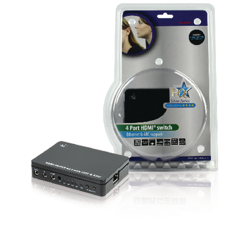 HQSSH105 4-poorts hdmi schakelaar zwart