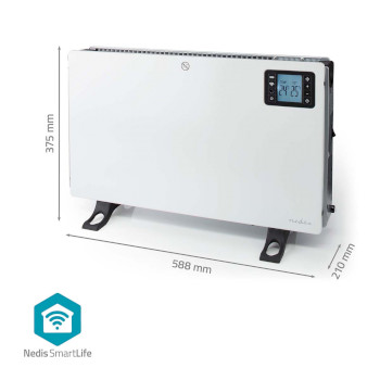 HTCO50WTW Smartlife convectorkachel | wi-fi | 2000 w | 3 warmte standen | lcd | 5 - 37 °c | instelbare th Product foto