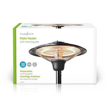 HTPA15EBK Patio verwarmer | 1500 w | 1 warmte stand | omvalpreventie | ip34 | zwart Verpakking foto