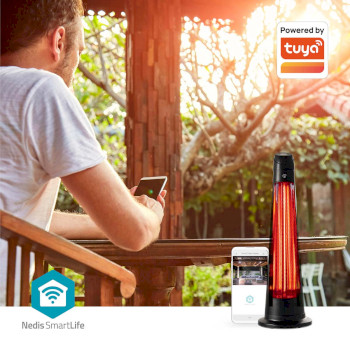 HTPA21BKW Smartlife patio verwarmer | wi-fi | 1200 w | 2 warmte standen | zwenkfunctie | omvalpreventie | ip24 Product foto