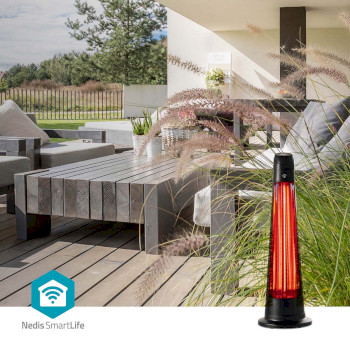 HTPA21BKW Smartlife patio verwarmer | wi-fi | 1200 w | 2 warmte standen | zwenkfunctie | omvalpreventie | ip24 Product foto