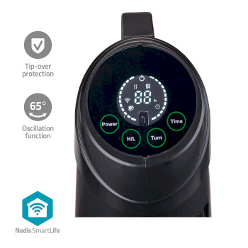 HTPA21BKW Smartlife patio verwarmer | wi-fi | 1200 w | 2 warmte standen | zwenkfunctie | omvalpreventie | ip24 Product foto