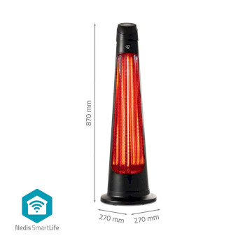 HTPA21BKW Smartlife patio verwarmer | wi-fi | 1200 w | 2 warmte standen | zwenkfunctie | omvalpreventie | ip24 Product foto