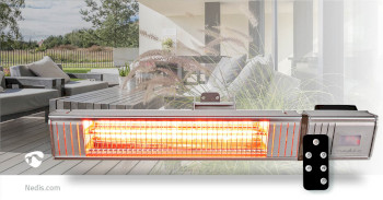 HTPA30ESS Patio verwarmer | 2000 w | 9 warmte standen | wandmontage | ip65 | aluminium Product foto