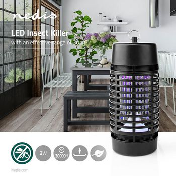 INKI112CBK4 Elektrische muggenlamp | 3 w | type lamp: led-lamp | effectief bereik: 30 m² | zwart Product foto