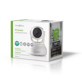 IPCMPT10CWT Wi-fi ip-camera | hd 720p | nachtzicht: 10 m | netvoeding | kijkhoek: 56 ° | abs | wit / zwart Verpakking foto