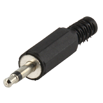 JC-005 Monoconnector 3.5 mm male pvc zwart