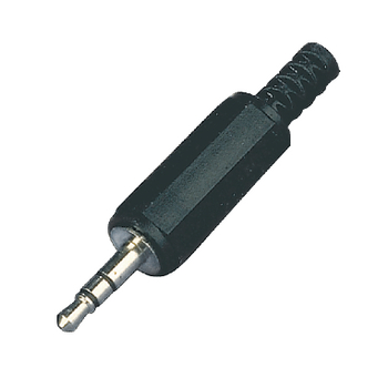 JC-006 Stereoconnector 3.5 mm male pvc zwart