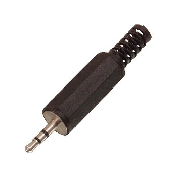 JC-024 Stereoconnector 2.5 mm male pvc zwart
