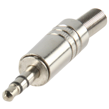 JC-037 Stereoconnector 3.5 mm male zilver
