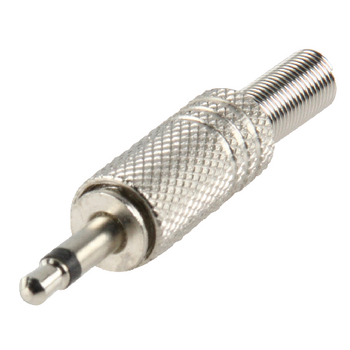 JC-038 Monoconnector 3.5 mm male zilver