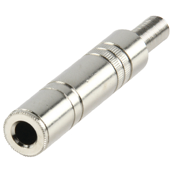 JC-108 Monoconnector 6.35 mm female metaal zilver