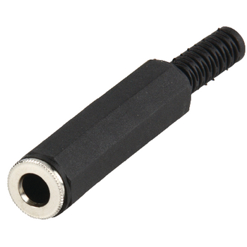 JC-110 Stereoconnector 6.35 mm female zwart