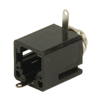 JC-116 Monoconnector 6.35 mm female zwart