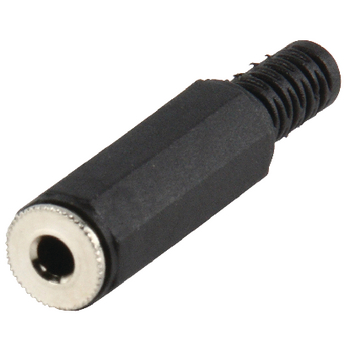 JC-122 Stereoconnector 3.5 mm female zwart