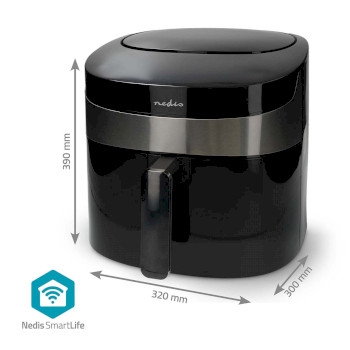 KAAF180BKW Smartlife heteluchtfriteuse | wi-fi | 7,2 l | tijdschakelaar: 60 min | aantal vooraf ingestelde prog Product foto