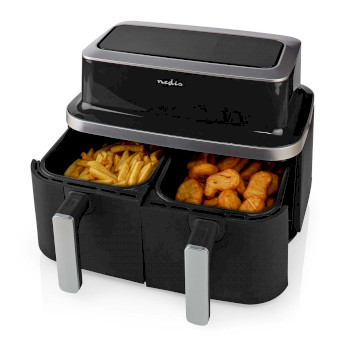 KAAF320BK Dubbele heteluchtfriteuse | 2x4.2 l | tijdschakelaar: 60 min | aantal vooraf ingestelde programma\'s: Product foto