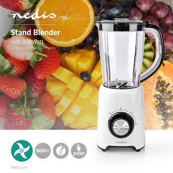 KABL300CWT Blender | 800 w | 1.5 l | kunststof | 2-snelheden | wit / zwart Product foto