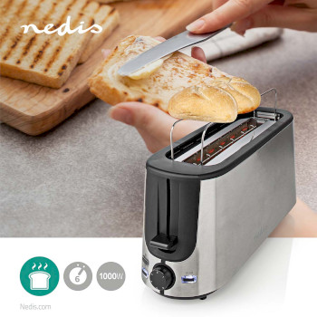 KABT310EAL Broodrooster | roestvrij stalen serie | 2 sneetjes brood | 1 lange sleuf | bruining niveaus: 6 | ont Product foto