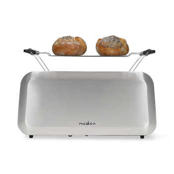 KABT400AL Broodrooster | 4 sneetjes brood | 2 lange sleuven | bruining niveaus: 7 | ontdooifunctie | aluminium Product foto