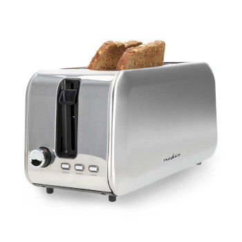 KABT400AL Broodrooster | 4 sneetjes brood | 2 lange sleuven | bruining niveaus: 7 | ontdooifunctie | aluminium Product foto