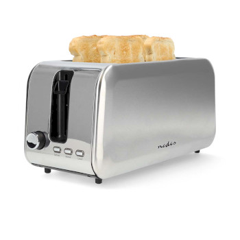 KABT400AL Broodrooster | 4 sneetjes brood | 2 lange sleuven | bruining niveaus: 7 | ontdooifunctie | aluminium Product foto
