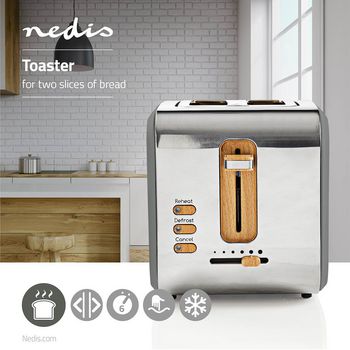 KABT510EGY Broodrooster | soft touch series | 2 sneetjes brood | 2 sleuven | bruining niveaus: 6 | ontdooifunct Product foto