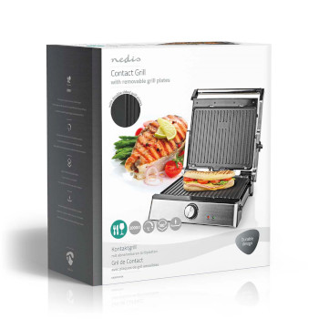 KAGR151FSR Contact grill | 2000 w | 29 x 23 cm | regelbare temperatuur | kunststof / roestvrij staal Verpakking foto