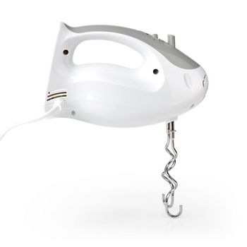 KAHM100CWT Handmixer | 200 w | 5-snelheden | turbo-functie | 2 deeghaken / 2 kloppers | grijs / wit Product foto