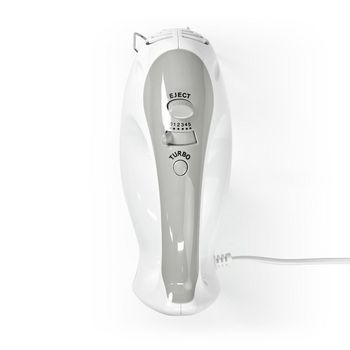 KAHM100CWT Handmixer | 200 w | 5-snelheden | turbo-functie | 2 deeghaken / 2 kloppers | grijs / wit Product foto