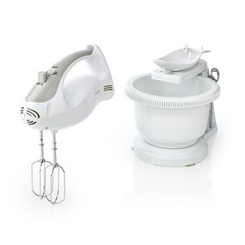 KAHM110CWT Handmixer | 200 w | 5-snelheden | turbo-functie | draaikom / 2 deeghaken / 2 kloppers | grijs / wit Product foto