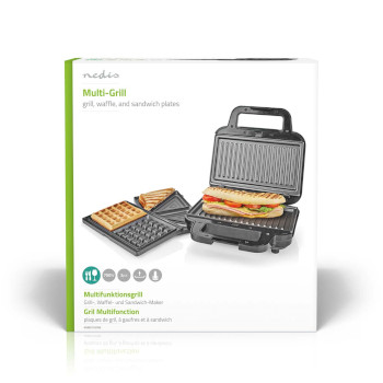 KAMG110FBK Multi grill | grill / sandwich / waffle | 700 w | 22 x 12.5 cm | automatische temperatuurregeling |   foto